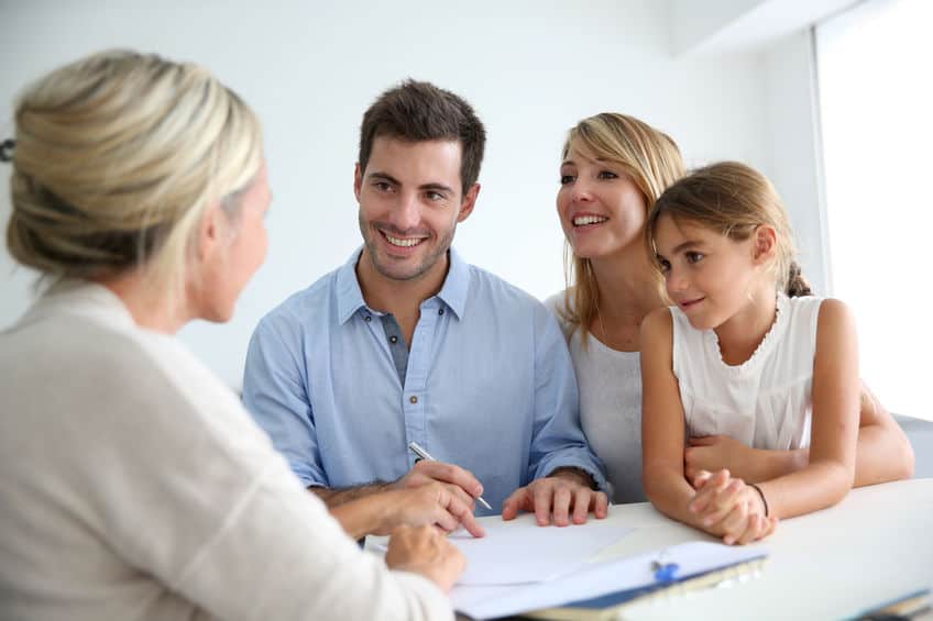 Family meeting real estate agent