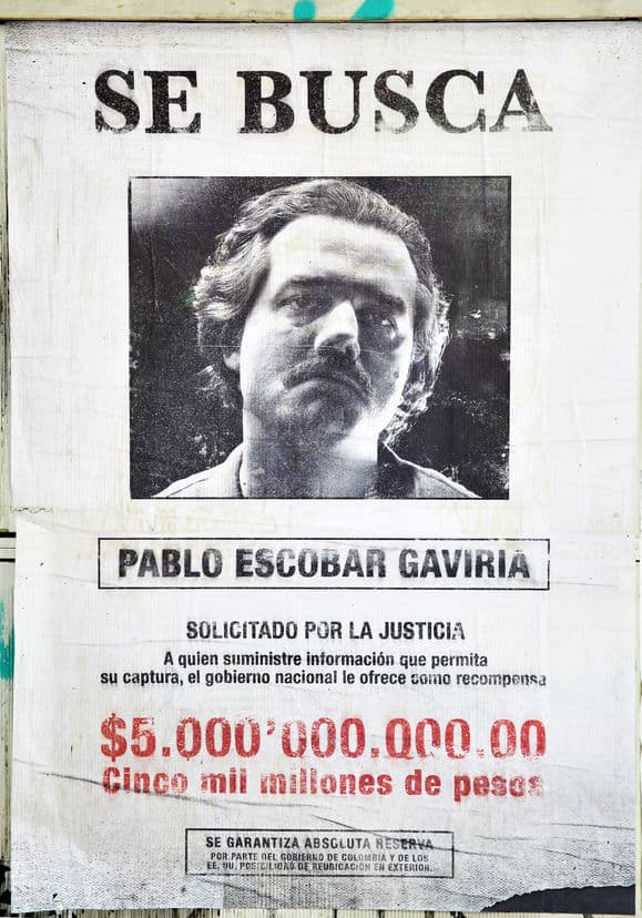 Pablo Escobar wanted poster