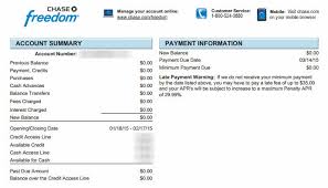 chase credit card statement