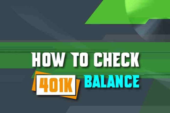 how to check 401k balance